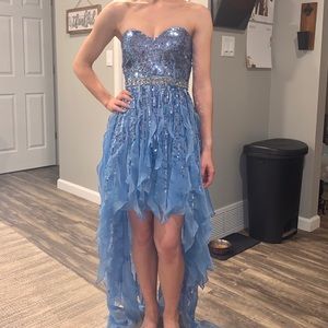 Sherri Hill High Low - Blue